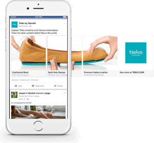 Exemple de publicité Carrousel Facebook