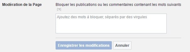 Modération page Facebook professionnelle