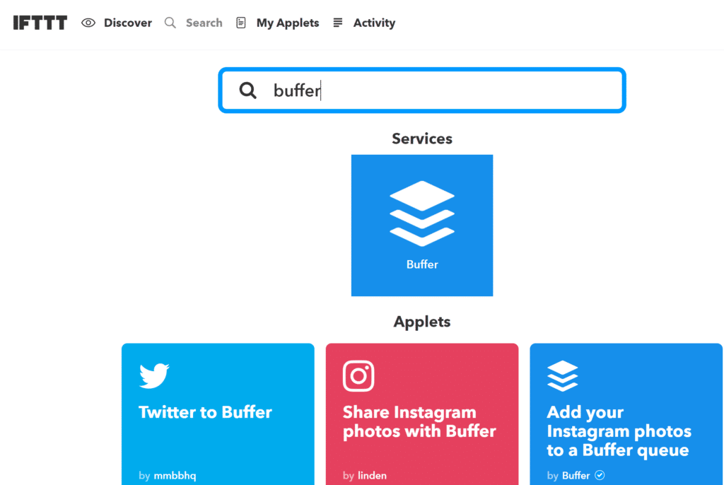 Buffer et IFTTT