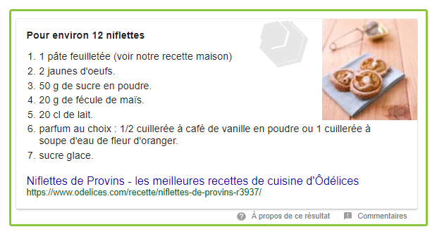 recherche de la recette des niflettes